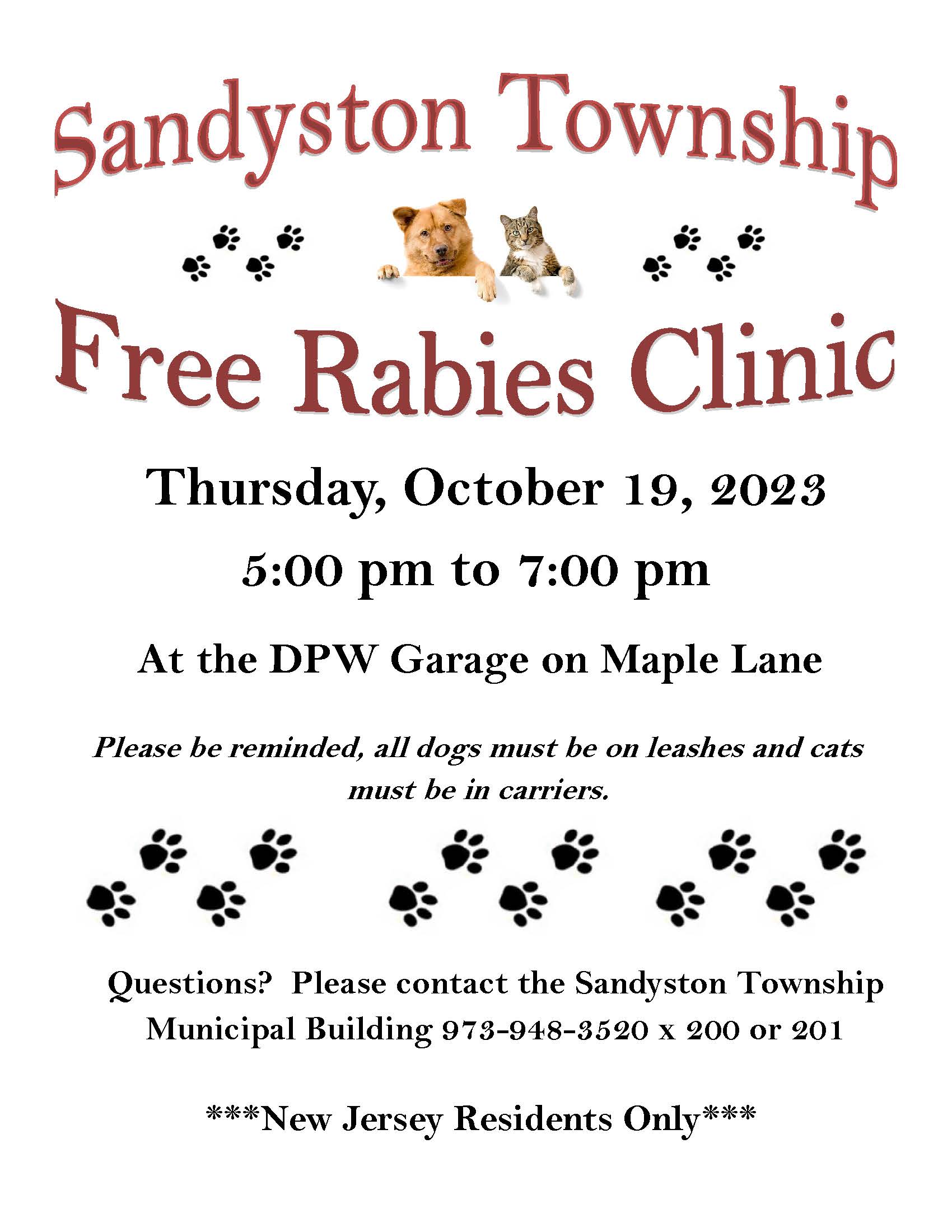 Rabies Clinic Flyer 2023