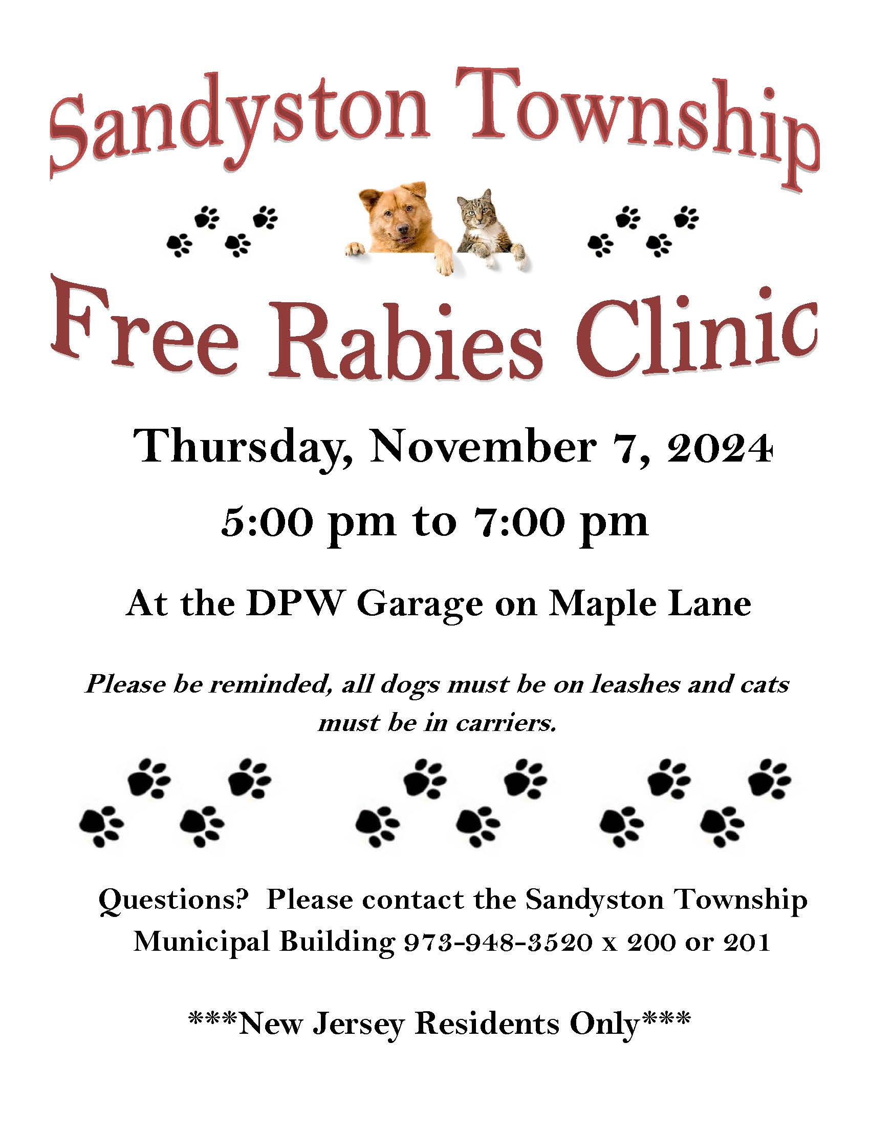 Rabies Clinic Flyer 2024